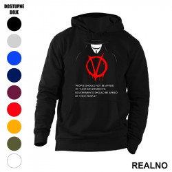 People Should Not Be Afraid Of Their Governments. Governments Should Be Afraid Of Their People - V for Vendetta - Filmovi - Duks sa džepovima People Should Not Be Afraid Of Their Governments. Governments Should Be Afraid Of Their People - V for Vendetta - Filmovi - Duks sa džepovima