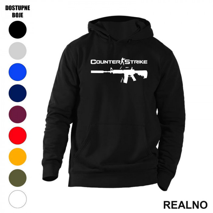 Black M16 - Counter - Strike - CS - Duks sa džepovima Black M16 - Counter - Strike - CS - Duks sa džepovima