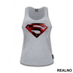 Logo Metalic Red And Black - Superman - Majica