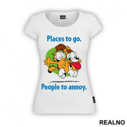 OUTLET - Bela ženska majica veličine L - Garfild OUTLET - Bela ženska majica veličine L - Garfild