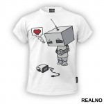 Sad Robot Is In Love With Toster - Art - Majica