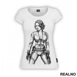 Drawing - Black Widow - Avengers - Majica