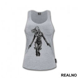 Black And White - Black Widow - Avengers - Majica