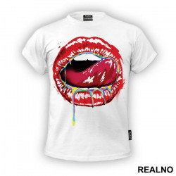 Lips Splashing Color - Art - Majica