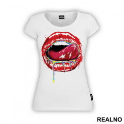 Lips Splashing Color - Art - Majica