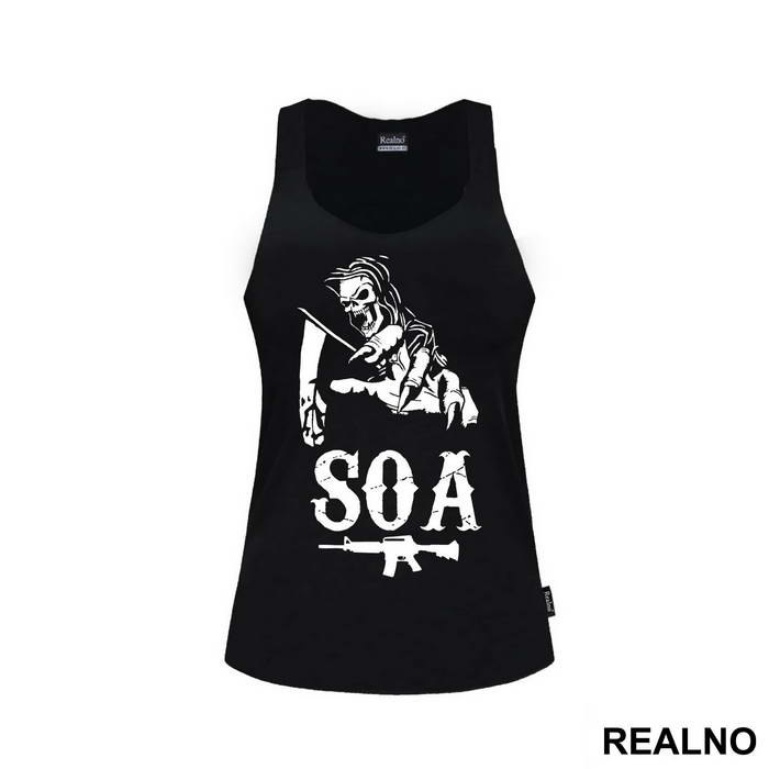 Logo With AK - 47 - Sons Of Anarchy - SOA - Majica