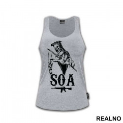 Logo With AK - 47 - Sons Of Anarchy - SOA - Majica