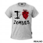 I Love Zombies - The Walking Dead - Majica