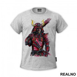 Holding A Mace Over His Shoulder - Samurai - Majica Holding A Mace Over His Shoulder - Samurai - Majica