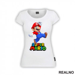 OUTLET - Bela ženska majica veličine M - Supermario OUTLET - Bela ženska majica veličine M - Supermario