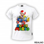 Pečurkica vozi karting - Toad - Super Mario - Majica