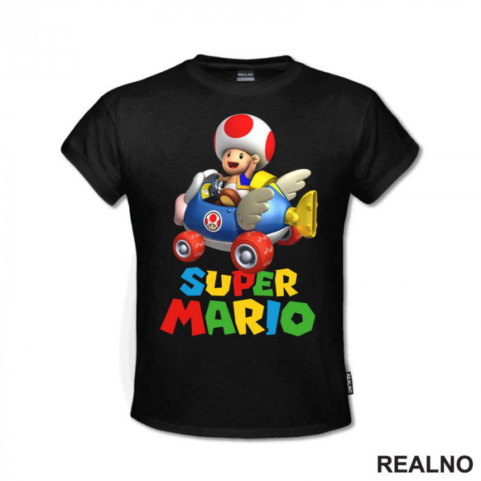 Pečurkica vozi karting - Toad - Super Mario - Majica
