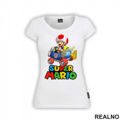 Pečurkica vozi karting - Toad - Super Mario - Majica