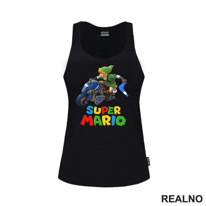 Link vozi karting - Zelda - Super Mario - Majica