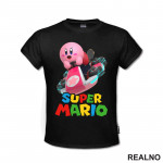 Kirbi vozi karting - Kirby - Super Mario - Majica