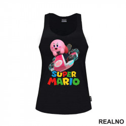 Kirbi vozi karting - Kirby - Super Mario - Majica