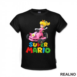 Princeza Breskvica - Princess Peach - Vozi karting - Super Mario - Majica