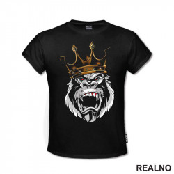 Besna Gorila Sa Zlatnom Krunom - Gorilla - Životinje - Majica