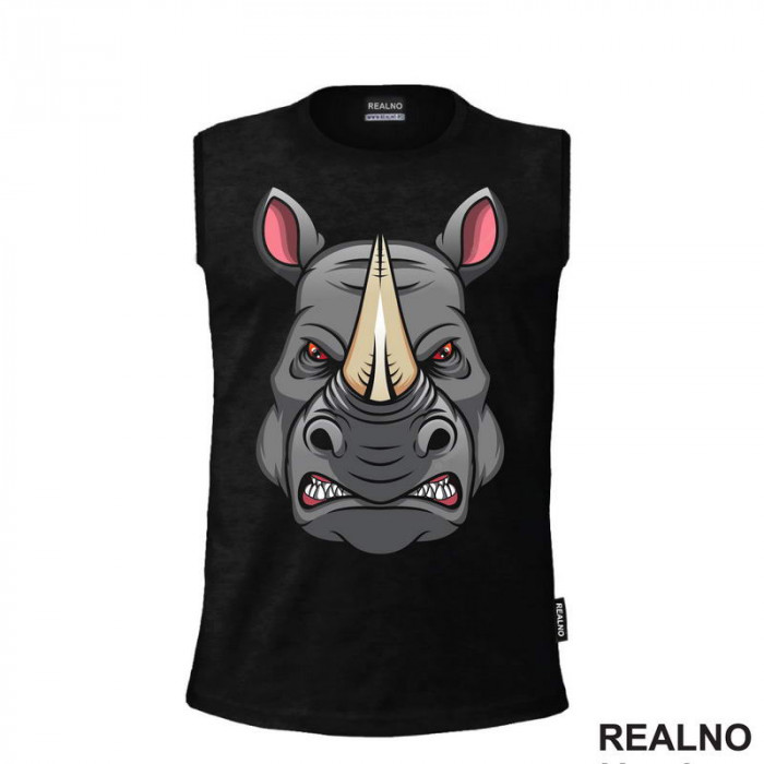 Angry Head Rhinoceros - Nosorog - Životinje - Majica