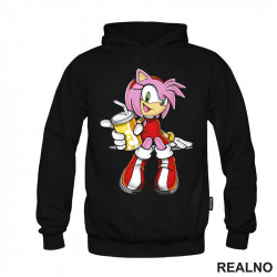 Amy Rose - Pije Sok - Sonic - Duks