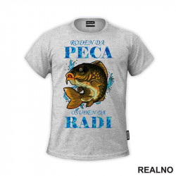 OUTLET - Siva muška majica veličine L - Pecanje