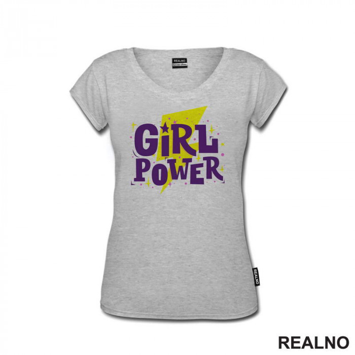 Girl Power - Purple And Yellow - Majica