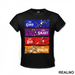 The Good, The Smart, The Bad, The Hungry - Colors Silhouette - Nindža Kornjače - Majica