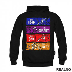 The Good, The Smart, The Bad, The Hungry - Colors Silhouette - Nindža Kornjače - Duks