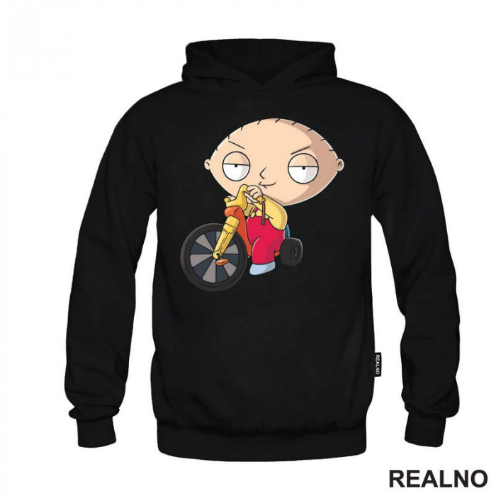 Stewie Rides A Bike - Family Guy - Duks