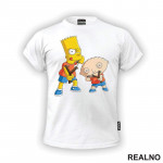Bart Simpsons And Stewie Griffin - Naughty Boys - Majica