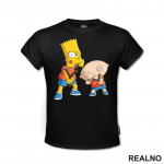 Bart Simpsons And Stewie Griffin - Naughty Boys - Majica