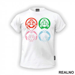 Luidji, Luiđi, Princeza Breskvica i Rozalina - Super Mario - Majica