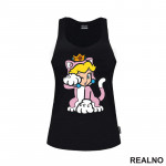 Princeza Breskvica - Mačka - Cat Peach - Sedi - Super Mario - Majica