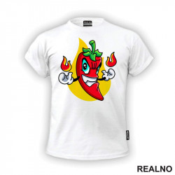 Ljuta Papirka Drži Vatru - Hot Pepper - Humor - Majica