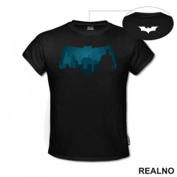 Blue Logo And Shadow - Batman - Majica