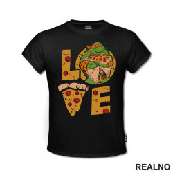 Pizza Love - Mike - Nindža Kornjače - Majica Pizza Love - Mike - Nindža Kornjače - Majica