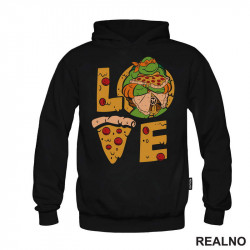 Pizza Love - Mike - Nindža Kornjače - Duks Pizza Love - Mike - Nindža Kornjače - Duks