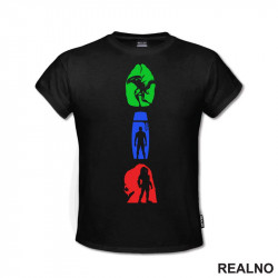 The Three Aliens - Filmovi - Majica The Three Aliens - Filmovi - Majica
