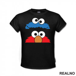 Cookie Monster - Red Elmo - Crtani Filmovi - Majica