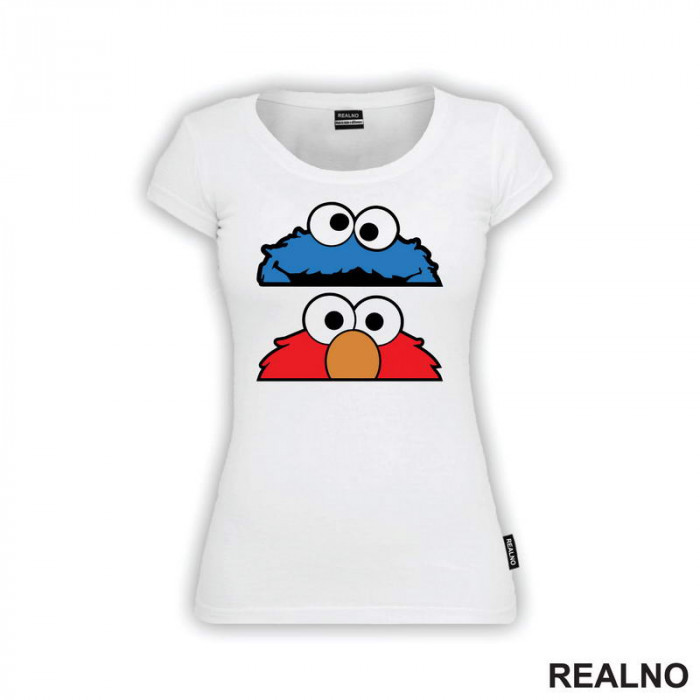 Cookie Monster - Red Elmo - Crtani Filmovi - Majica