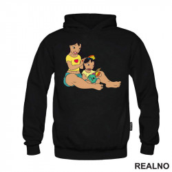 OUTLET - Crni duks sa kapuljačom ženski model veličine XL - Lilo