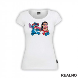 Lilo i Stič Jedu Sladoled - Crtani Filmovi - Majica