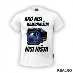 OUTLET - Bela muška majica veličine XXL -  Kamion