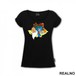 Pospanko I Rakun - Snežana i Sedam Patuljaka - Crtani Filmovi - Majica