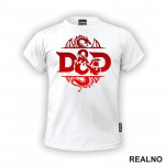 Red Logo - Texture - D&D - Dungeons And Dragons - Majica