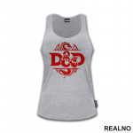 Red Logo - Texture - D&D - Dungeons And Dragons - Majica