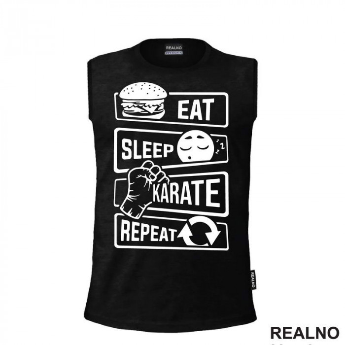 Eat, Sleep, Karate, Repeat - Majica