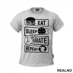 Eat, Sleep, Karate, Repeat - Majica