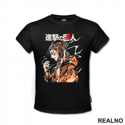 Eren Yeager - Orange - Attack On Titan - Majica