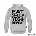 Eat, Sleep, Yoga, Repeat - Clear - Yoga - Duks